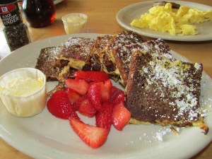 Pumpkin bread french toast.