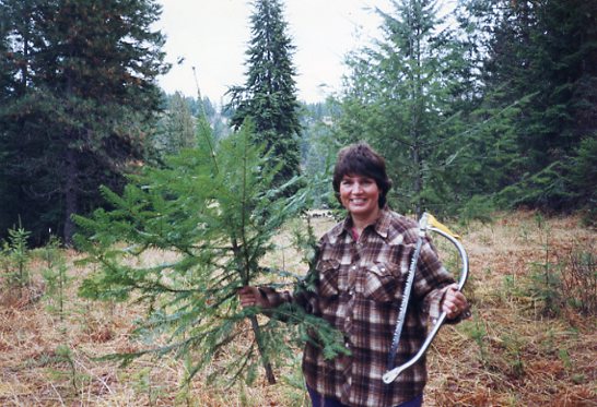 1991 janou with christmas trees