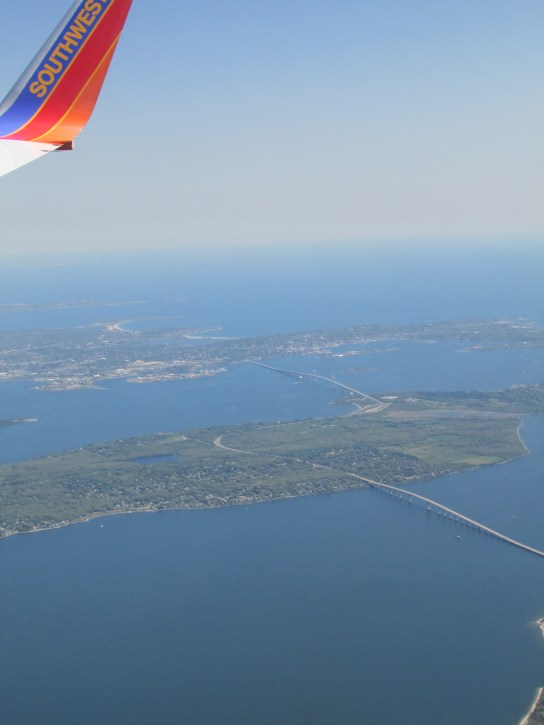 Jamestown and Newport bridges.