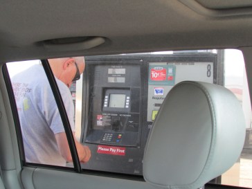 The last time we gas up before heading west.