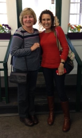 Aunt Pat and Harley  Chick, just inside the front door of the mill.